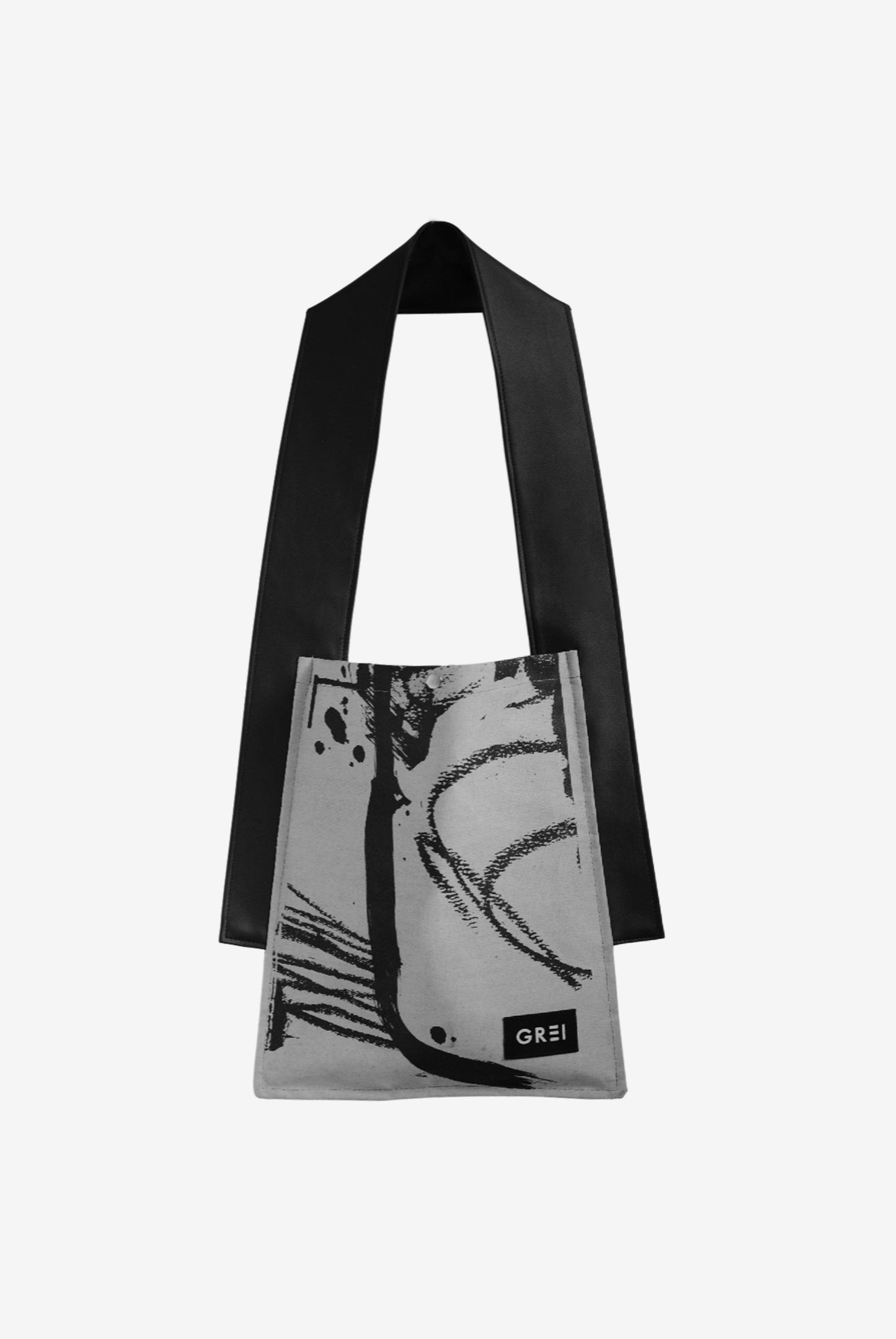 GREI Tote Bag Brush Grey - Black