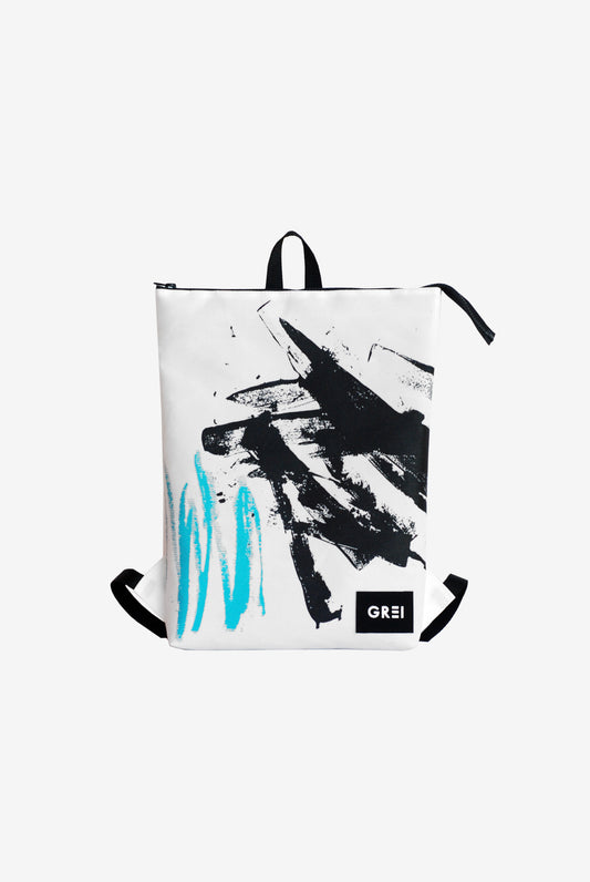 GREI Backpack Compo White - Black - Blue