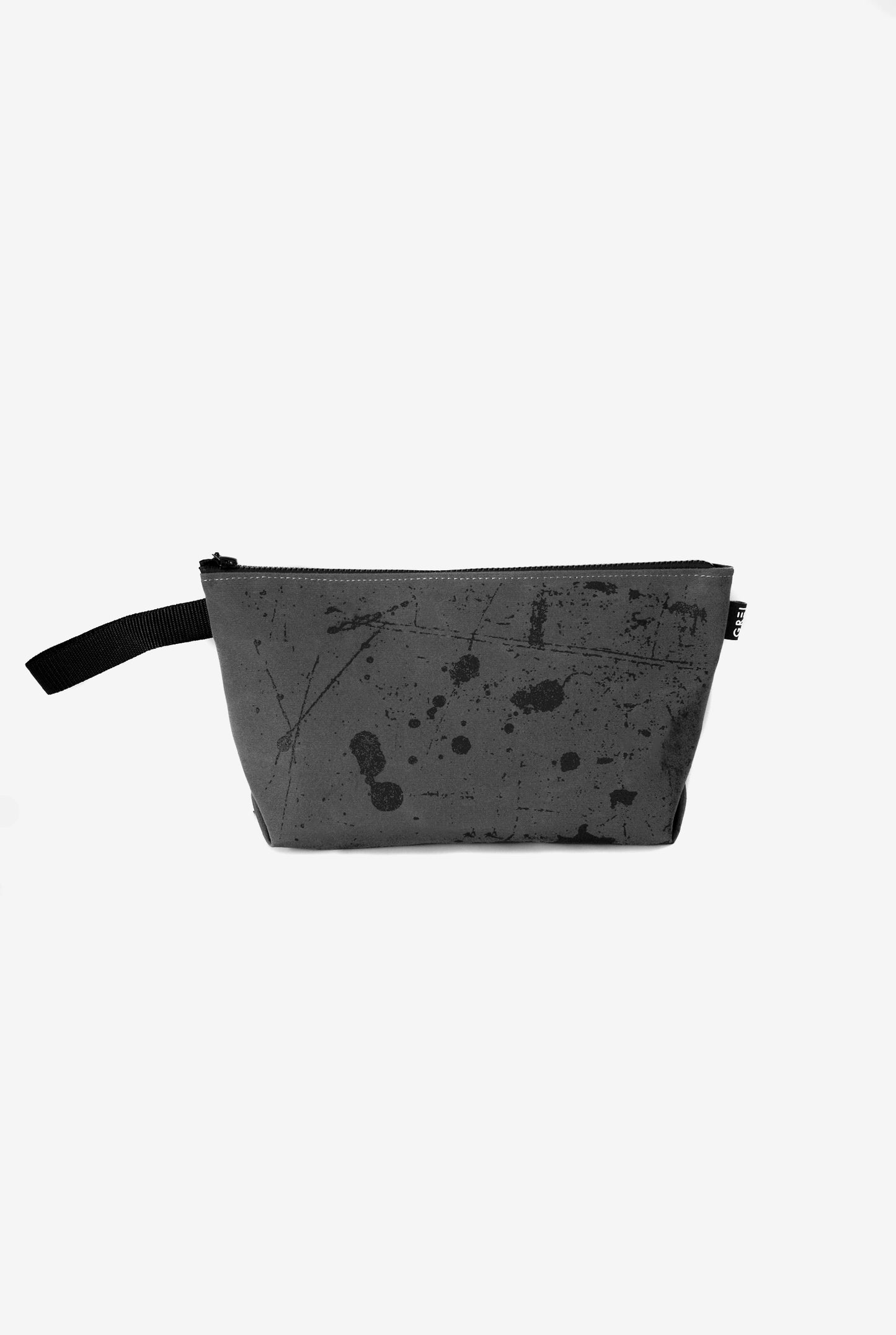 GREI Zipper bag splash Dark grey-black