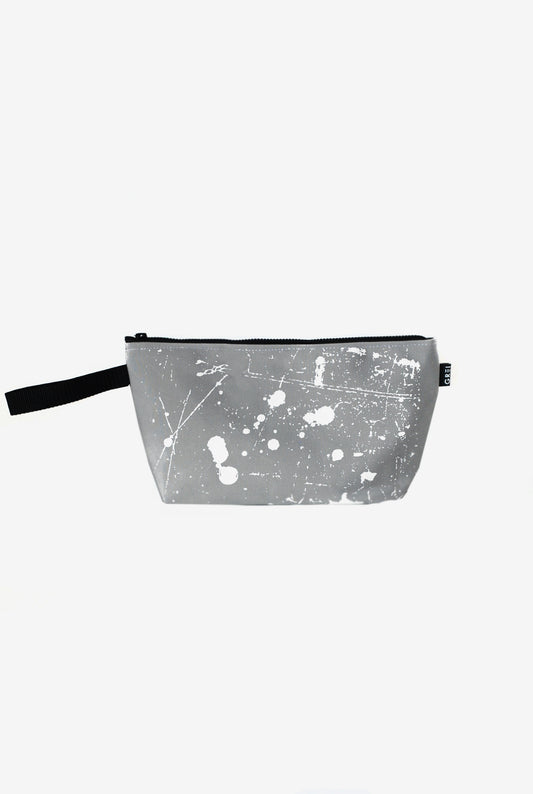 GREI Zipper bag splash Grey-white